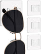 4 Packs Wall Sunglasses Organizer, Acrylic Sunglasses Holder Wall for Hanging Multiple Glasses, Clear Glasses Display Rack for Eyeglass Storage Decor Home Office Bedroom Husband Women Girls (4 Packs)