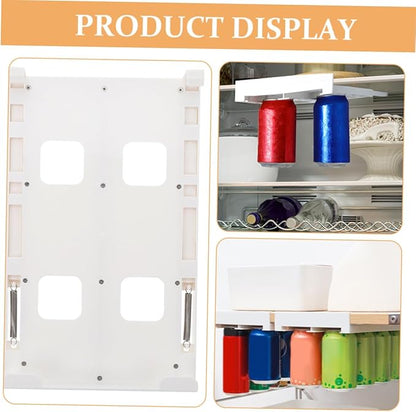 2pcs Hanging Can Organizer for Diameter Cans Dual Row Storage Rack for Fridge Pantry and Kitchen Cabinets Space-saving Drink Holder Hips Material