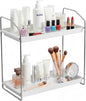 2 Tier Bathroom Organizer Countertop,Vanity Organizer,Tool-Less Installation Vanity Shelf Small Plastics Countertop Makeup Tray Skincare Perfume Organizers