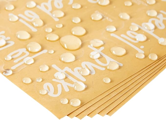 Talented Kitchen Oil Label Stickers for Kitchen Organization - Numbered Expiration Condiment Labels Stickers - White Vinyl 132 Count
