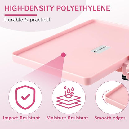 Lash Tray Holder (9 inch×6.7 inch), Adjustable Plastic Essential Organizer Stand for Lash Techs, Eyelash Extension Supplies Perfect for Salon or Homes Use by KONOVOLY(Pink)