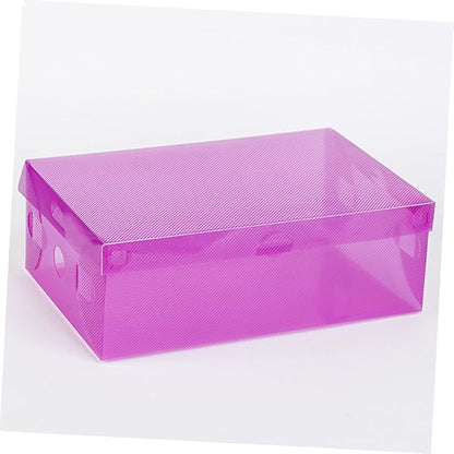 Ciieeo 7pcs Cardboard Shoe Boxes Lids Storage Boxes for Organizing Shoes Plastic Storage Foldable Stackable Household