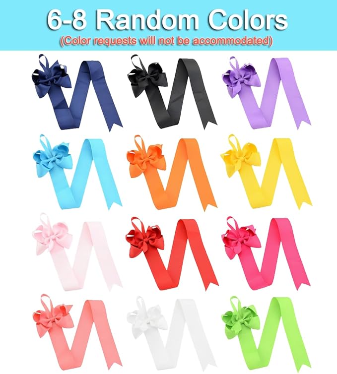 12PCS Hair Bow and Clip Holder Organizer Storage Hanger Display Wall Hanging Decor for Hair Accessories Girls Room (Color Random)