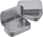 SECALIFE 3Pack Silver Metal Rectangular Hinged Tins Containers Basic Necessities Mini Portable Box Set for DIY Use, Home Organizer