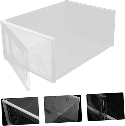 6pcs Transparent Stackable Shoe Organizer Boxes Drawer Style Storage Case for Easy Access and Visibility for Sneakers and Heels Clear Design