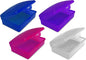 American Comb Travel Soap Container - Heavy Duty One-Piece Hinged Case for Gym & Camping - Fits Standard Bar Soap - Made in USA - Purple, White, Pink & Blue (Pack of 4)