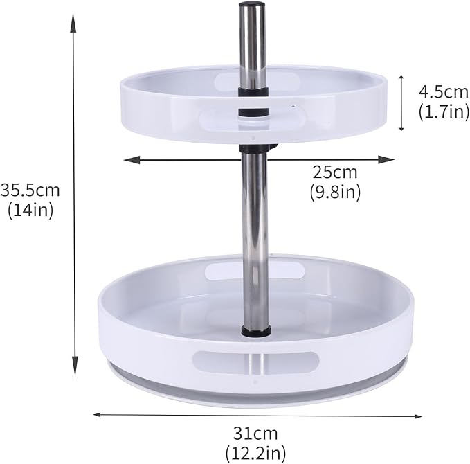 Pill Bottle Organizer,2 Tier Lazy Susan Organizer,Rotating Spice Rack Organizers for Cabinet,Turntable Organization and Storage for Medicine Cabinet Bottle Pantry Countertop