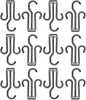 12pcs Black Plastic Shoes Hanging Organizers Sturdy Shoe Hooks for Exercise Bike and Slippers Drying Rack for Home and Dorm