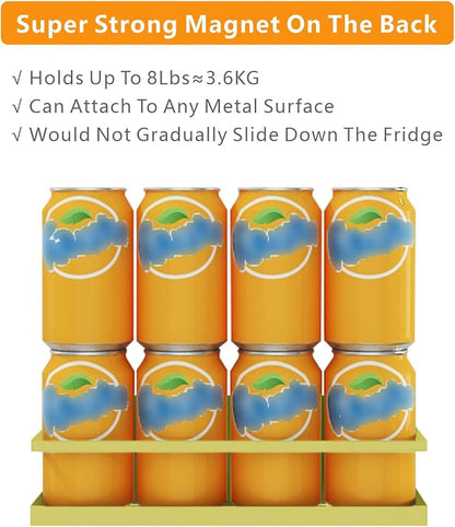 Magnetic Spice Rack For Refrigerator Magnetic Fridge Shelf For Kitchen Spice Organizer Magnetic Shelf For Fridge Space Saving Yellow 4 Pack With Magnetic Paper Towel Holder