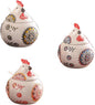 Ceramic Chicken-Shaped Seasoning Jar, Kitchen Condiment Box with Spoon and Lid, Moisture-Proof Household Storage Container (A set)