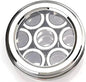 Stainless Steel Masala Box, 7 Compartments, Round Container with Lid, 20 cm, Silver