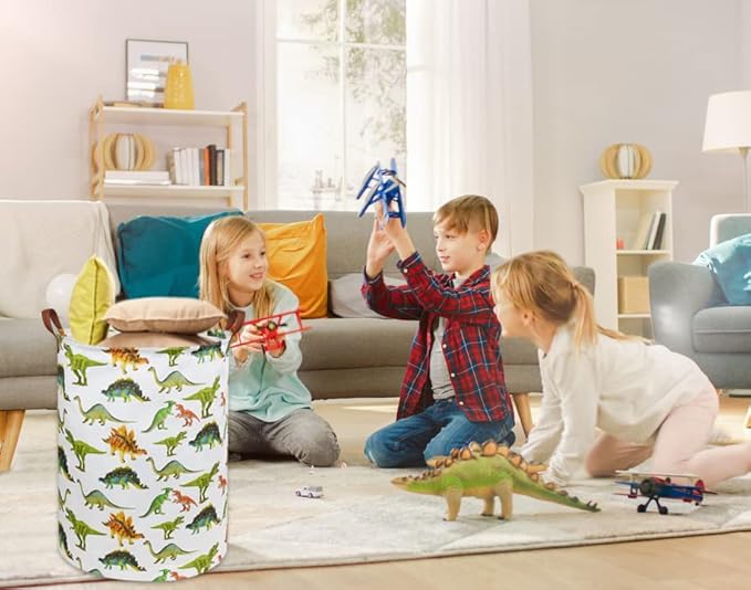 Dinosaur Kids Laundry Hamper Baby Laundry Basket Cute Kids Hamper Toy Storage Bin Boys Hamper and Girls Dinosaur Room Decor(Toy Dinosaur)