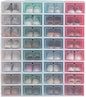 6pcs Stackable Shoes Storage Boxes Small Size Blue Plastic Thicken Shoe Containers for Closet Organization and Travel