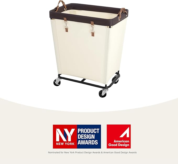 StorageWorks 210L Laundry Basket with Wheels, Extra Large Rolling Hampers for Clothing Organizer, Dirty Clothes Basket for Hotel, Home, Closet, Dorm, Beige