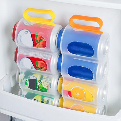 Cabilock 3pcs Fridge Can Holders Multi-use Storage Racks for Beverage Cans Space-Saving Organizer for Kitchen Refrigerator Yellow