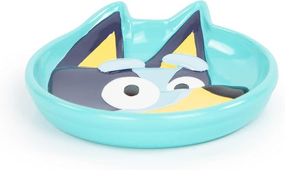Jay Franco Bluey Soap Dish - Blue Resin Sponge Holder/Bar Soap Holder - Kids Bathroom Tray
