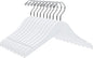 Quality 12 Inch White Kids Wooden Hangers - Children Hangers with Multifunctional Notches & 360 Degree Swivel Chrome Hook - Kid Coat Hangers for Clothes Size 8 and Smaller (White, 20)