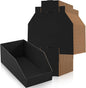 Fuyoooo 30 Pack 12 x 6 x 4. 5 Inches Cardboard Storage Bins Open Top Bin Boxes Corrugated Shelf Organizer Bins for Pantry, Parts, Garage, Snacks, Bottles, Cans or Warehouse Home Cubby, Black