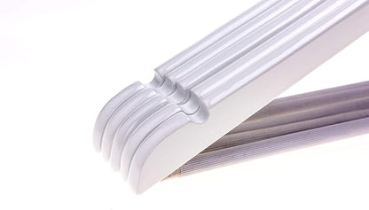 Quality Wooden Suit Hangers with Non Slip Pants Bar, 20 Pack, Smooth Finish Solid Wood Coat Hanger with Swivel Hook, Jacket, Pant, Dress Clothes Hangers (White, 20)