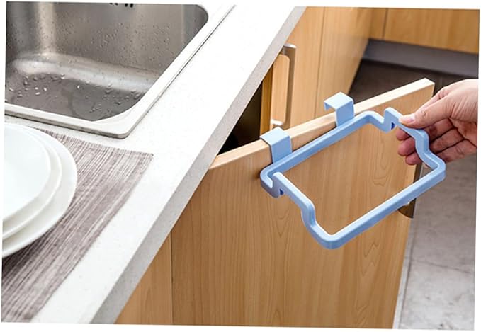 Garneck Kitchen Cabinet Hanging Bag Garbage Rack Removable Bracket Trash Can Holder