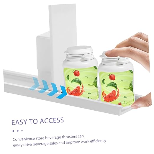 Automatic Pusher Drink Dispenser Soda Can Organizer for Fridge Space-Saving Beverage Pusher for Retail Stores Easy to Use Install for Efficient Drink Management