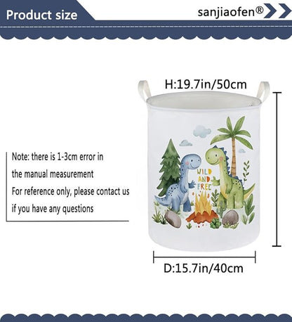 Kids Laundry Hamper,Dinosaur Laundry Basket Collapsible Boys Storage Baskets for Home Decor,Office,Toy Organizer,(Cute Dinosaur)