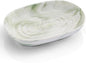 AIMAIAIMAI Ceramic Soap Dish, Marble Pattern Bar Soap Holder - Elegant Hostess Gift, Housewarming Gift for New Home, Decorative Soap Tray for Bathroom, Kitchen (Green Texture)