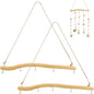 2Pcs 15 Inch Driftwood for Crafts Natural Driftwood Decorative Branches, Home Wall Hanging Decor Jewelry Organizers with 5 Hooks, Handcrafted from Natural Drift Wood for Keys Hats Entryway