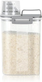 TBMax Rice Storage container 4 Lbs, Small Rice Dispenser with Measuring Cup, Cereal Containers Flour Bin, Kitchen Food Storage Container and Pantry Organizers, Pet Dog Cat Food Dispenser