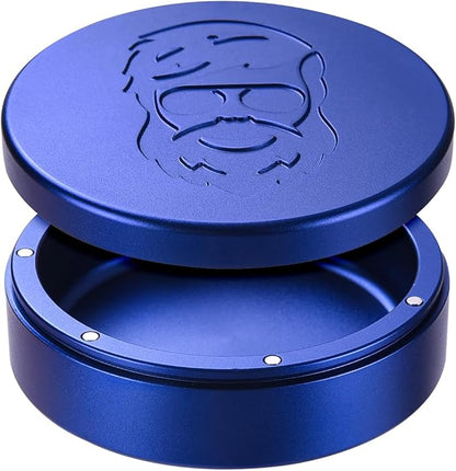 3.0inchBEIJIATE Magnetic Metal Can, Holder, Metal Container, Carved Tin with Magnetic Closure, Aluminum Container, Slim Pouch Can, zyn metal can,zyn container Storage Box Set (Sea Blue)