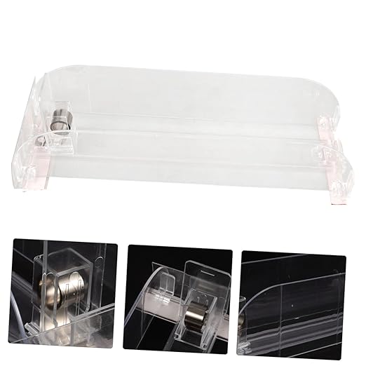 OUNONA Drink Organizer Automatic Beverage Pusher Glide Rack for Fridge Adjustable Soda Dispenser Compatible with Cans Bottles for Efficient Shelf Storage
