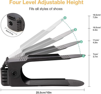 Neprock Shoe Rack Shoe Organizer Space-Saving Storage Shoe Organizer for Closet,Shoe Stacker Shoe Slots Space Saver Double Stack Shoe Holder Homeries
