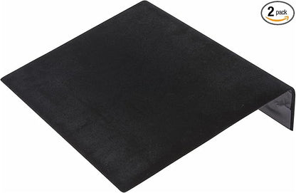 Plymor Black Velvet Bracelet Ramp Display Stand, 10.25" W x 8.25" D x 1.875" H (Pack of 2)