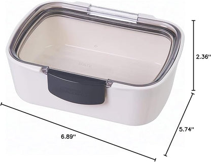 ProKeeper Progressive International Prepworks Mini Deli Air Tight Silicone Sealed Food Storage Container with Clear Dry Erase Compatible Lid, 5.75 Inches Long