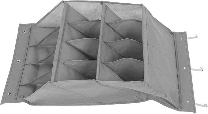 ARTIBETTER The Door Shoe Organizer with 12 Pockets, Wall Mounted Hanging Shoe Rack for Narrow Closet Doors, Grey Foldable Storage Bag for Sneakers, Sandals, and Accessories in Apartments
