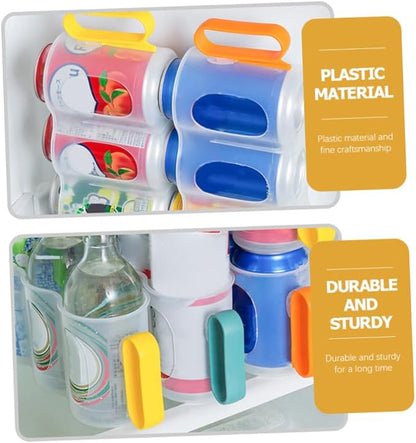 Cabilock 3pcs Fridge Can Holders Multi-use Storage Racks for Beverage Cans Space-Saving Organizer for Kitchen Refrigerator Yellow