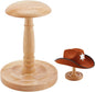 PH PandaHall Wood Hat Stand Tabletop Cap Display Cowboy Hat Holder Wig Display Rack Dome Shape Hats Rack Rustic Hats Storage for Baseball Cap Showcase Store Retail Vendors 6.5x8.7 Inch