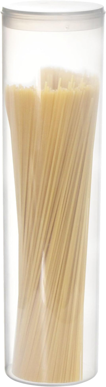 Youngever Plastic Spaghetti Container, Spaghetti Jar, 60OZ Pasta Container Storage With Lid, Food Storage For Noodles Beans Straws, Food Storage Container with Lid