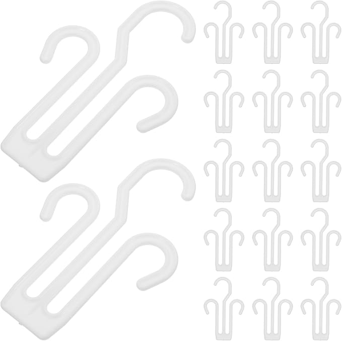 BESPORTBLE 30pcs White Plastic Shoe Hooks Slippers Display Hangers Shoe Storage Organizer for Drying and Hanging Slippers in Home Closets