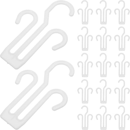 BESPORTBLE 30pcs White Plastic Shoe Hooks Slippers Display Hangers Shoe Storage Organizer for Drying and Hanging Slippers in Home Closets