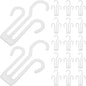 20pcs White Plastic Shoe Drying Hooks Slipper Holders Hanging Shoe Organizer Rack for Home Closet Entryway Storage