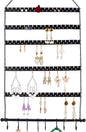 NBEADS Wall Hanging Jewelry Organizer, Earring Necklace Holder with Hanging Hooks for Earrings, Necklaces, Bracelets