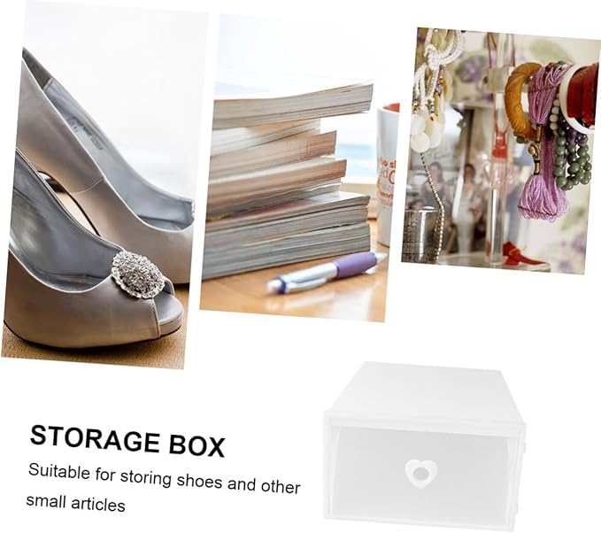3pcs Drawer-style Shoe Storage Boxes, 31x20x12cm White Pp Plastic Dustproof and Moisture-resistant Organizer for Women’s Loafers and Sneakers