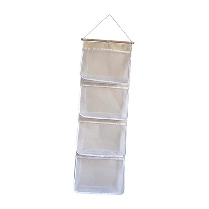Fenteer Over Door Organizer,Hanging Storage Organizer,Stuffed Animal Storage, Accessory Holder for Shoes Girl Nursery Boy, White