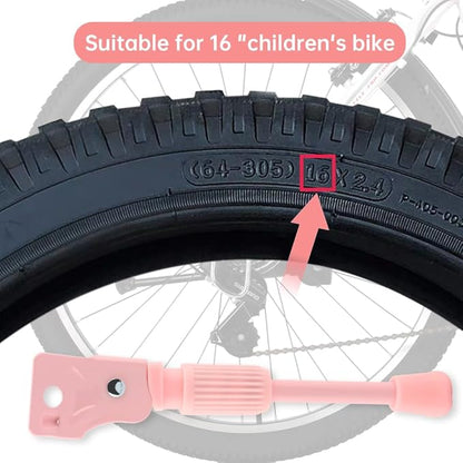 Bike Kickstand, Aluminum Alloy Bicycl-e Kickstand for 16 Inch Wheel Wheel Children's Bicycl-e,Single-Side Kick Stand Rear Mount Bikes Support Racks for Girls and Boys Bike(Pink)(Pink)