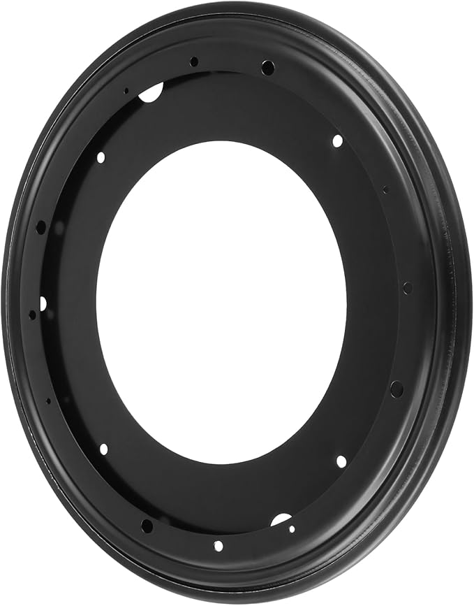4 Pack 12 inch Black Round Lazy Susan Hardware, 5/16” Thick Turntable Thick Lazy Susan Base, Rotating Bearing Plate for Serving Tray, Table, Kitchen