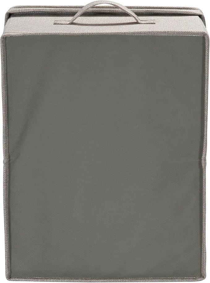 Household Essentials Large Fabric Storage Bins 2 Pack, Gray