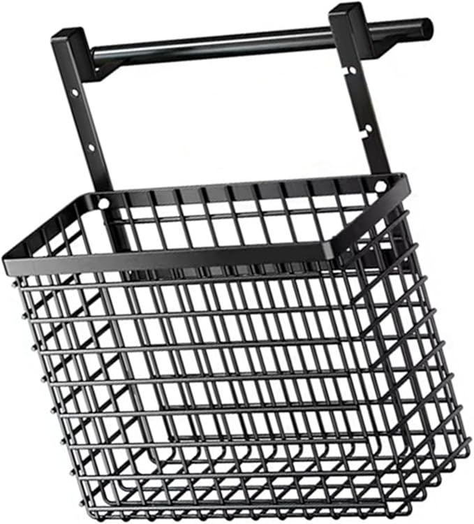 Over The Cabinet Door Organiser Storage Basket with Adjustable Heights for Kitchen and Bathroom Home Organization Tool