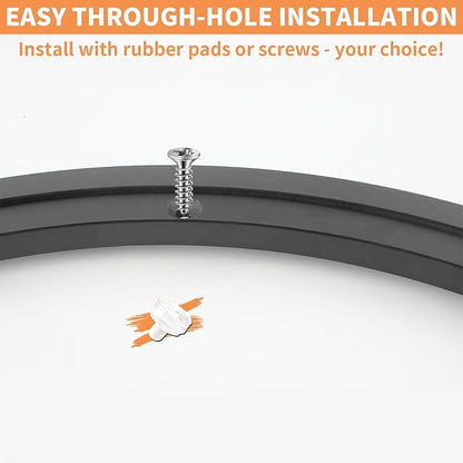 TamBee 16 Inch Lazy Susan Hardware Heavy Duty Metal Rotating Hardware Large Turntable Bearing Ring Lazy Susan Kit Parts Mechanism for Puzzle Board, Dining Tables(Base Only, Black)