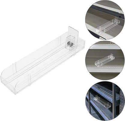 Retail Display Pushers Beverage Shelf Glides Automatic Double-sided Drink Organizer 4cm Height 28.3cm Length Fridge Can Organizer for Convenience Store and Pantry